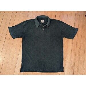 VINTAGE TOMMY BAHAMA Men's Long Sleeve Ribbed Cotton Polo Shirt L